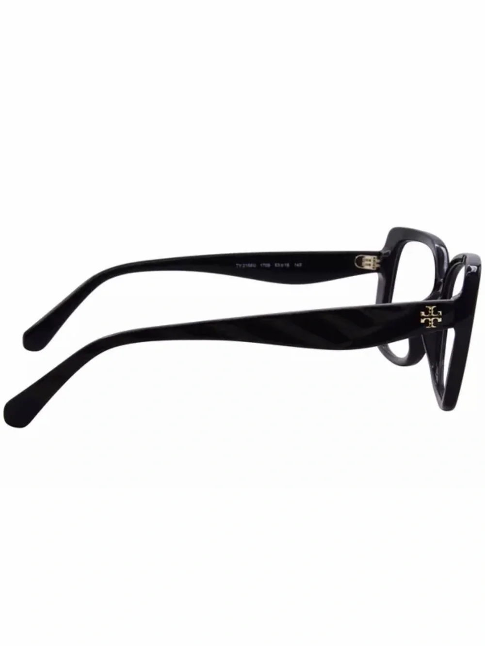 New Tory Burch TY2156U 1709 Black Oversized Cat Eye Frame Glasses Authentic